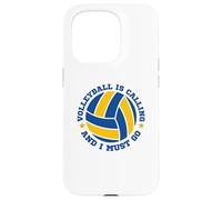 Custodia per iPhone 15 Pro La pallavolo sta chiamando e devo andare divertente giocatore sportivo