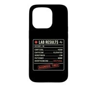 Custodia per iPhone 15 Pro Laboratorio divertente Risultati falsi Cortisolo Ansia Cura Self Meme