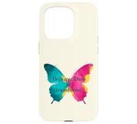 Custodia per iPhone 15 Pro Lascia che Dio ti trasformi una farfalla di cristiana