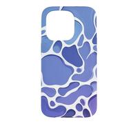 Custodia per iPhone 15 Pro Lavanda Blu Cell Pattern Arte Astratta Swirl