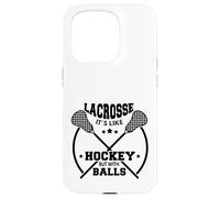 Custodia per iPhone 15 Pro LAX Lacrosse Giocatore Hockey Con Palline CAPRA Lacrosse