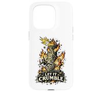 Custodia per iPhone 15 Pro Let It Crumble Tarocchi Torre Lightning Art