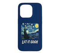 Custodia per iPhone 15 Pro Let It Gogh Swirling Sky Night Art Amante Divertente gioco di parole Tee 1