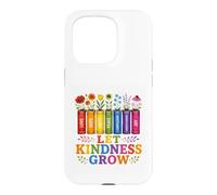 Custodia per iPhone 15 Pro Let Kindness Grow Rainbow Books Fiori Gentilezza Orgoglio