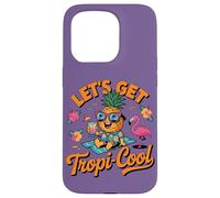 Custodia per iPhone 15 Pro Lets Get Tropi Cool Ananas Occhiali da sole Beach Summer