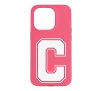 Custodia per iPhone 15 Pro Lettera C Big Bold Capital Varsity Alphabet Monogram