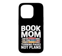 Custodia per iPhone 15 Pro Libro Mamma Girare Pagine Nessun Piano Lettura Amante
