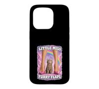 Custodia per iPhone 15 Pro Little Miss Furry Flaps - Gattini divertenti per amanti dei gatti