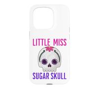 Custodia per iPhone 15 Pro Little Miss Sugar Skull divertente per bambine messicane