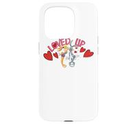 Custodia per iPhone 15 Pro Looney Tunes Bugs and Lola Loved Up Valentine's Day