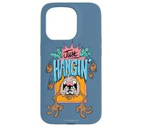 Custodia per iPhone 15 Pro Looney Tunes Taz Just Hanging