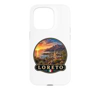 Custodia per iPhone 15 Pro Loreto Tramonto Paesaggio Panoramico Vista Spiaggia