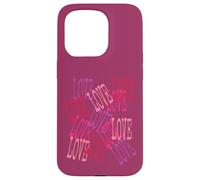 Custodia per iPhone 15 Pro Love in Cascata Lettering Romantico
