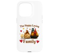 Custodia per iPhone 15 Pro Loving Cute Chicken Family Hen Rooster Chick Funny Farmer