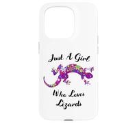 Custodia per iPhone 15 Pro Lucertola Just A Girl Who Loves Lizards Outfit Lizard Lover