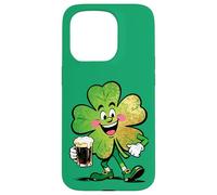 Custodia per iPhone 15 Pro Lucky Clover Parade Allegro Design irlandese