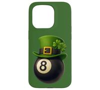 Custodia per iPhone 15 Pro Lucky Eight 8 Ball Shirt with Shamrock and Four Leaf Clover