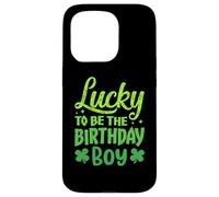 Custodia per iPhone 15 Pro Lucky to Be the Birthday Boy Shamrock St Patrick's Day Boys