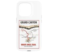 Custodia per iPhone 15 Pro Luminoso Angelo Trail Vintage Mappa Grand Canyon South Rim Az