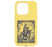 Custodia per iPhone 15 Pro Mago mistico Cavalcando Bassotto Cane Fantasy Art