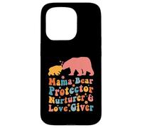 Custodia per iPhone 15 Pro Mama Bear Protector Love Giver Mothers Day Groovy Stylish