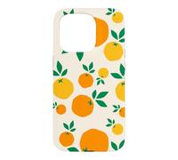 Custodia per iPhone 15 Pro Mandarini minimalisti con motivo di frutta arancioni