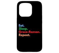 Custodia per iPhone 15 Pro Mangiare dormire Greco-Romano Ripeti Greco Roman Wrestlers & Amanti