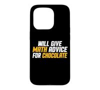 Custodia per iPhone 15 Pro Matematica, Insegnante divertente darà consigli di matematica per il cioccolato