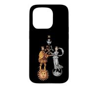 Custodia per iPhone 15 Pro Matrimonio alchemico di Re/Regina Sole & Luna