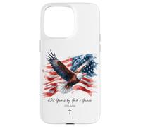 Custodia per iPhone 15 Pro Max 250 Years by GOD's Grace - Vintage Watercolor Eagle 1776