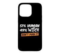 Custodia per iPhone 15 Pro Max 51% Umano 49% Strega