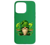 Custodia per iPhone 15 Pro Max 67 Six Seven Meme St Patricks Day Gnomo divertente trifoglio irlandese