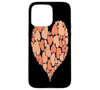 Custodia per iPhone 15 Pro Max A Heart Of Hearts Design Romantico Pastello Peach Shades