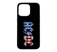 Custodia per iPhone 15 Pro Max AC/DC Old Glory Bandiera Americana Logo