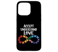 Custodia per iPhone 15 Pro Max Accetta Comprendi Amore Consapevolezza Autismo Infinity Butterfly