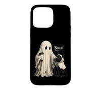 Custodia per iPhone 15 Pro Max Adorabile Vintage Ghost Boo-p! per un gatto nero Halloween Ragazze