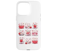 Custodia per iPhone 15 Pro Max Adorable Bunny with Hearts and Yarn