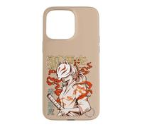 Custodia per iPhone 15 Pro Max Aesthetic Japanese Kabuki Kitsune Mask Demon Samurai Girl