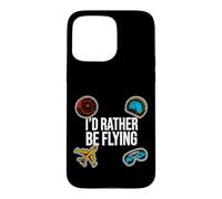 Custodia per iPhone 15 Pro Max Airplane Pilot Aviator I'd Rather Be Flying