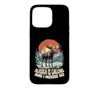 Custodia per iPhone 15 Pro Max Alaska Is Calling And I Moose Go Retro Vintage Divertente Alaska