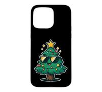 Custodia per iPhone 15 Pro Max Albero di Natale fresco con occhiali da sole