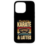 Custodia per iPhone 15 Pro Max Alimentato da Karate e Lattes Retro Vintage Coffee Love