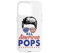 Custodia per iPhone 15 Pro Max All American Pops Grandpa Sunglasses USA Flag 4th of July