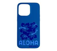 Custodia per iPhone 15 Pro Max Aloha Hawaii Blue Hibiscus