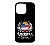 Custodia per iPhone 15 Pro Max American Queen America Flag USA Proud American Woman
