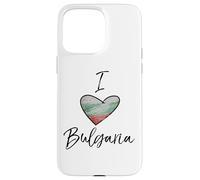 Custodia per iPhone 15 Pro Max Amo la bandiera della Bulgaria nel cuore