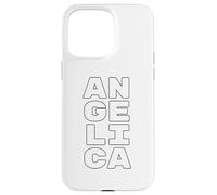 Custodia per iPhone 15 Pro Max ANGELICA Personalized Retro Girls Custom ANGELICA Name