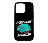 Custodia per iPhone 15 Pro Max Anxiety Humor Panic Mode Activated Brain