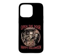Custodia per iPhone 15 Pro Max Apri la porta Felice Halloween Mostri Trick Treat