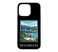 Custodia per iPhone 15 Pro Max Arte di viaggio sulla spiaggia delle isole tropicali delle Seychelles